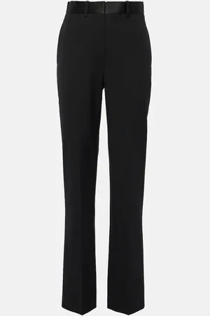 Victoria Beckham High-rise wool-blend straight pants