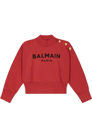 Balmain Logo high-neck cotton sweatshirt