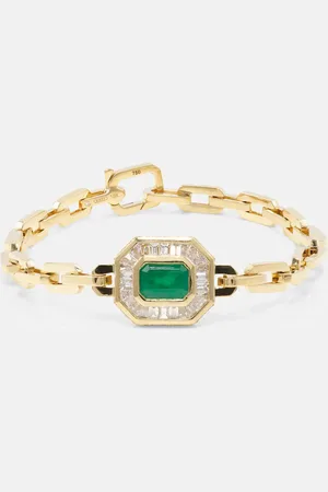 Shay 18kt bracelet with emerald and diamonds