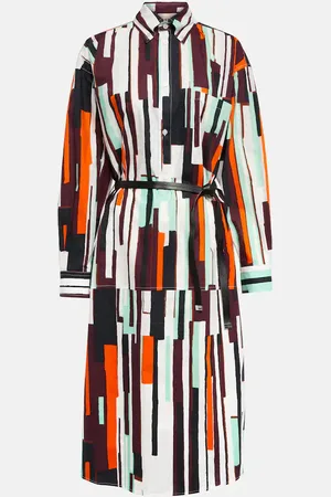 Plan C Printed shirt dress