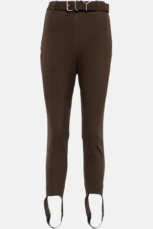 Y / PROJECT Belted high-rise stirrup pants