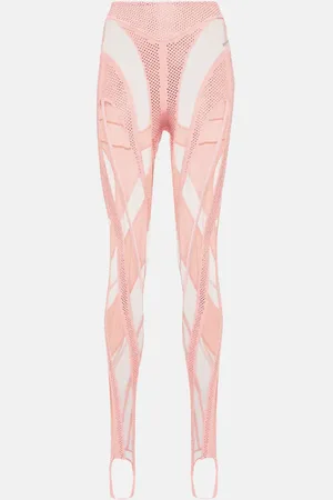 MUGLER Paneled stirrup leggings
