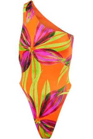 Louisa Ballou Plunge printed swimsuit