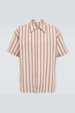 COMMAS Striped cotton and linen shirt
