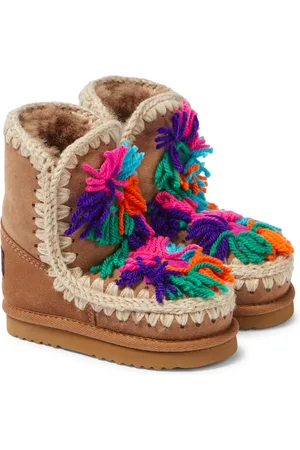 Mou Floral-appliquÃ© suede boots