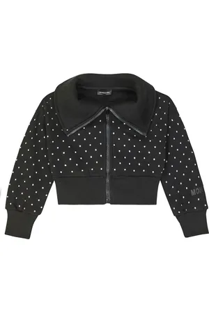 MONNALISA Studded jersey sweatshirt