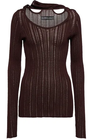 Y / PROJECT Cutout pointelle long-sleeved top