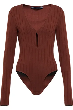 Zeynep Arcay Zeynep ArÃ§ay Cutout ribbed-knit bodysuit