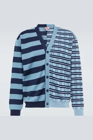 Kenzo Striped wool and cotton cardigan