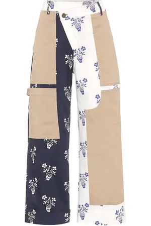 MONSE Patchwork high-rise cotton pants