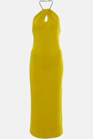 GALVAN Cleopatra embellished midi dress