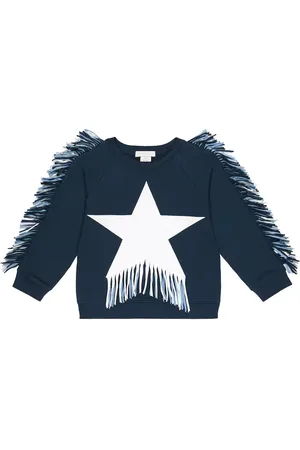 Stella McCartney Fringed cotton jersey sweatshirt