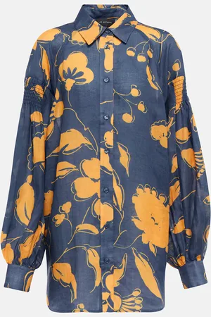 Lee Mathews Floral ramie shirt