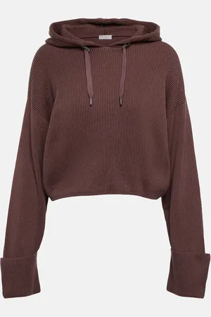 Brunello Cucinelli Ribbed-knit cotton hoodie