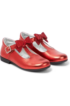 MONNALISA Baby embellished leather shoes