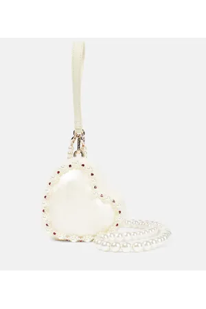 Simone Rocha Heart faux pearl-embellished clutch
