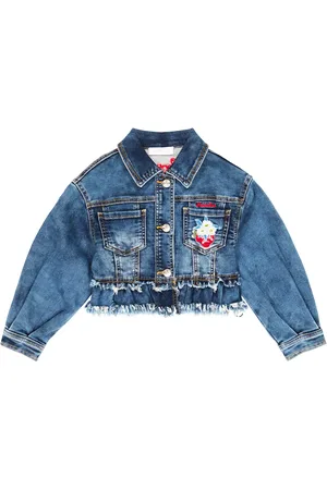 MONNALISA Embroidered denim jacket