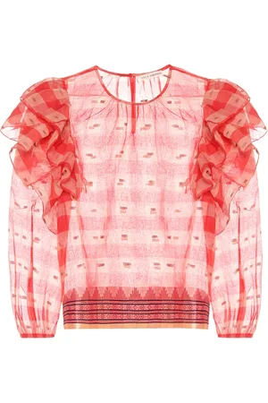 ULLA JOHNSON Caasi checked cotton blouse
