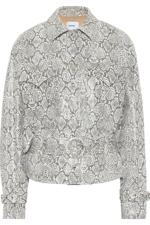 Nanushka Iana faux snakeskin jacket