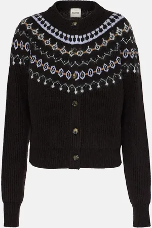 Khaite Michaela Fair Isle cashmere-blend cardigan