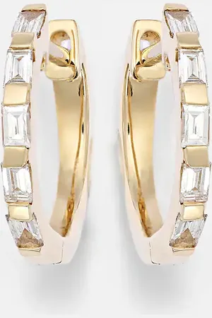 Shay 18kt yellow hoop earrings with diamonds