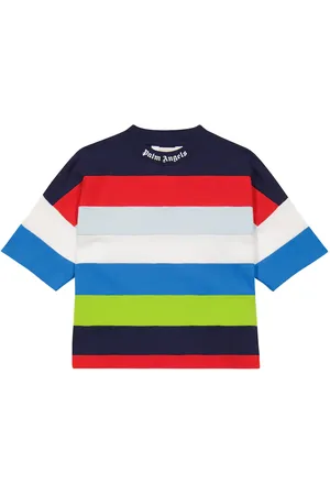 Palm Angels Striped cotton jersey T-shirt
