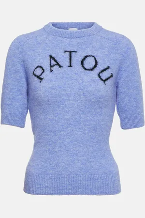Patou Logo jacquard alpaca-blend sweater