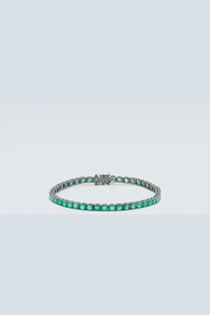 Shay 18kt gold tennis bracelet with emeralds