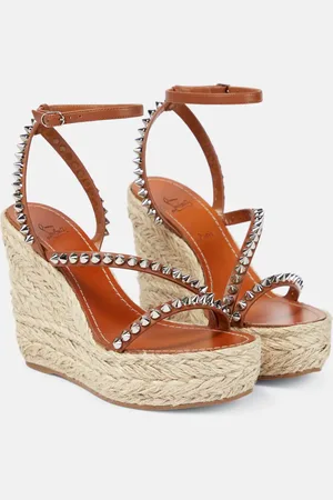 Christian Louboutin Pyraclou embellished wedge sandals