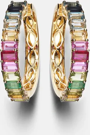 Shay Rainbow Eternity 18kt gold earrings