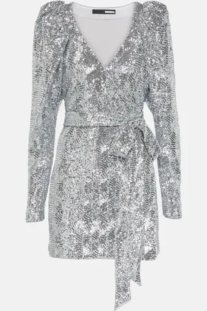 ROTATE Sequined wrap dress