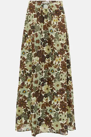 SIR Constantine floral ramie maxi skirt