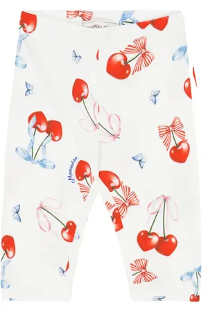 MONNALISA Baby printed cotton-blend leggings