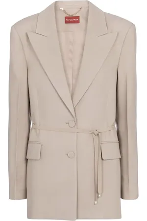 Altuzarra Arbor belted linen-blend blazer