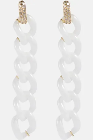 Shay Pave Curl 18kt gold earrings with diamonds