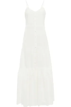 VERONICA BEARD Alondra embroidered cotton maxi dress