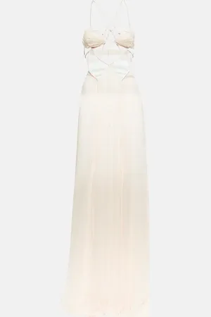 Nensi Dojaka Bridal cutout silk chiffon gown