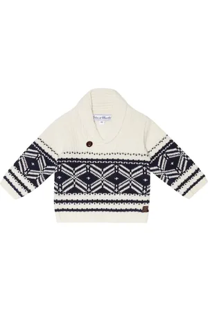 Tartine Et Chocolat Baby intarsia wool-blend sweater