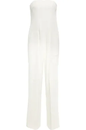 Tom Ford Paneled bandeau satin jumpsuit