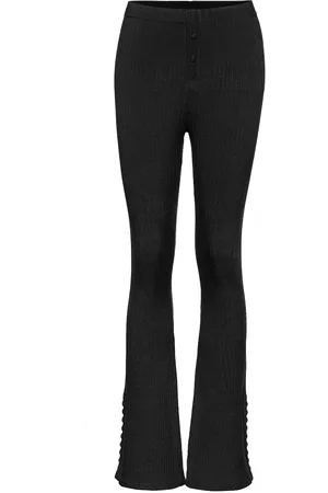 LIVE THE PROCESS Ribbed-knit flared sweatpants