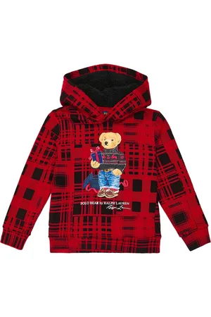 Ralph Lauren Polo Bear checked fleece hoodie