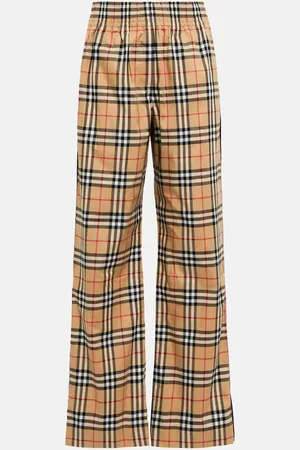 Burberry Vintage Check high-rise wide-leg sweatpants