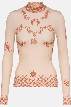 Marine Serre Regenerated Second Skin jersey top