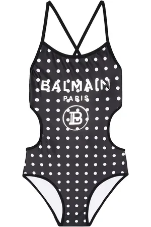 Balmain Logo printed swimsuit