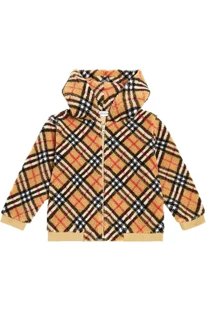 Burberry Burberry Check fleece hoodie