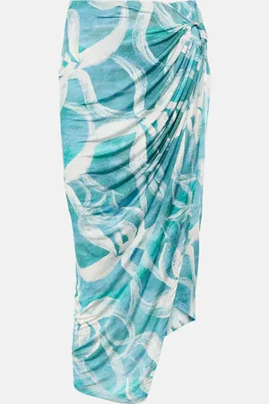 Louisa Ballou Coastline printed midi skirt