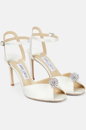 Jimmy Choo Sacora 85 embellished satin sandals