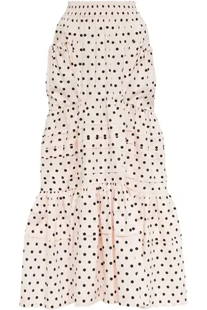 Plan C Polka-dot cotton poplin maxi skirt