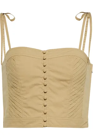 ULLA JOHNSON Quinn cotton bustier top