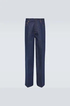 VALENTINO Mid-rise wide-leg jeans